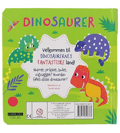 Karrusel Forlag Bok - Ta på og føl - Dinosaurer - Dansk Karrusel Forlag Bok - Ta på og føl - Dinosaurer - Dansk