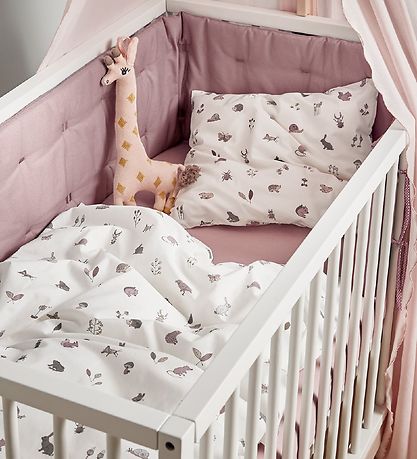 Leander Bed Bumper - Linea/Luna - 32x180 - Dusty Rose