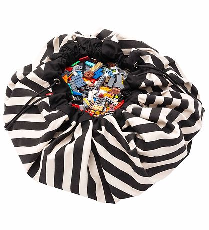 Play&Go Toy Storage Bag - Ø140 cm - Stripes Black