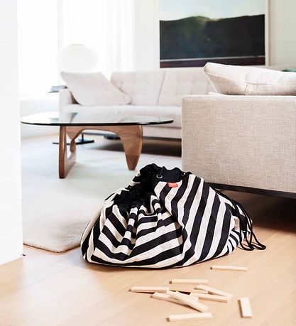 Play&Go Toy Storage Bag - Ø140 cm - Stripes Black