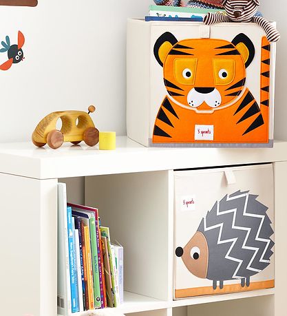 3 Sprouts Opbergbox - 33x33x33 - Tijger