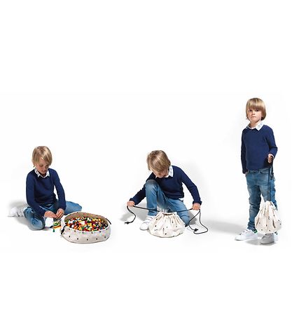 Play&Go Spielzeugteppich Blanket - Ø40 - Elfenbein m. Kirschen