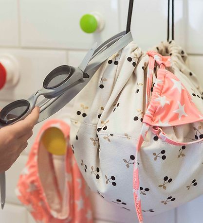 Play&Go Toy Storage Bag - Ø40 - Creme w. Cherries Play&Go Toy Storage Bag - Ø40 - Creme w. Cherries