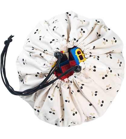 Play&Go Spielzeugteppich Blanket - Ø40 - Elfenbein m. Kirschen