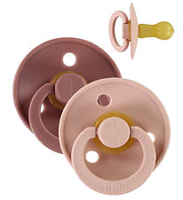 BIBS Colour Schnuller - Gr. 1 - 2er-Pack - Rund - Blush/Waldmurm