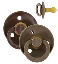 BIBS Colour Schnuller - Gr. 2 - 2er-Pack - Rund - Mocha/Dark Oak