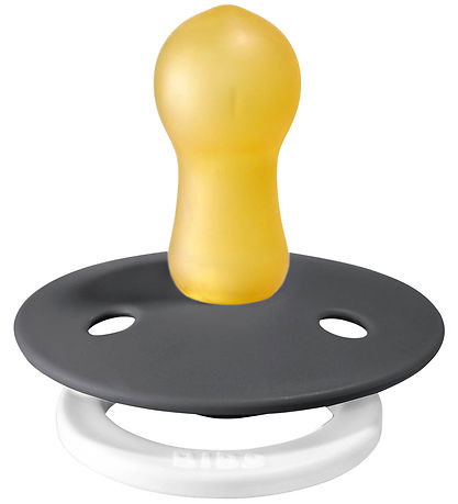 BIBS Colour Glowing Pacifiers - Size 2 - 2-Pack - Round - Iron/B BIBS Colour Glowing Pacifiers - Size 2 - 2-Pack - Round - Iron/B