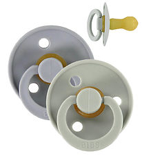 BIBS Colour Schnuller - Gr. 2 - 2er-Pack - Rund - Sage/Cloud