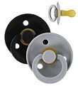 BIBS Colour Pacifiers - Size 3 - 2-Pack - Round - Cloud/Black