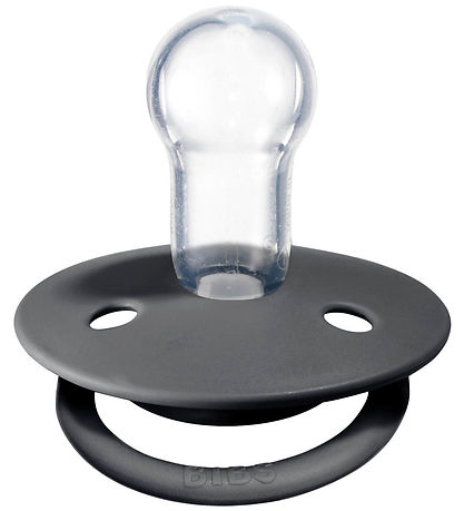 BIBS De Lux Spenen - 2-pack - Rond - Iron/Baby Blue