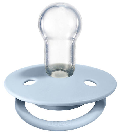 BIBS De Lux Spenen - 2-pack - Rond - Iron/Baby Blue