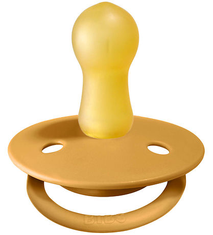 BIBS De Lux Pacifiers - Size 2 - 2-Pack - Round - Mustard/Petrol