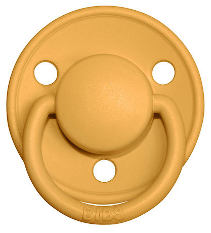 BIBS De Lux Pacifiers - Size 2 - 2-Pack - Round - Mustard/Petrol