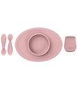 EzPz Dinner Set - Silicone - 4 Parts - Pink