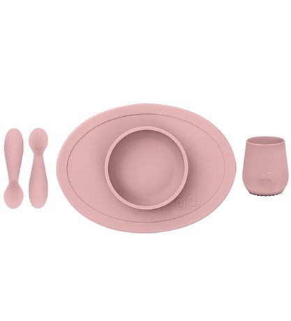 EzPz Dinner Set - Silicone - 4 Parts - Pink