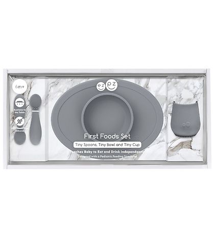 EzPz Dinner Set - Silicone - 4 Parts - Grey EzPz Dinner Set - Silicone - 4 Parts - Grey