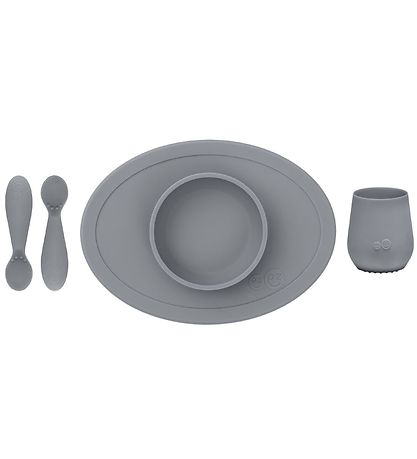 EzPz Dinner Set - Silicone - 4 Parts - Grey EzPz Dinner Set - Silicone - 4 Parts - Grey