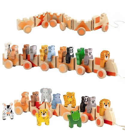 Djeco Activity Train - 60 cm - Wood - Jungle