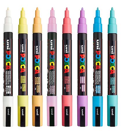Posca Markers - PC-3M - 8 pcs - Muted Colours