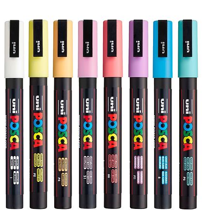 Posca Markers - PC-3M - 8 pcs - Muted Colours