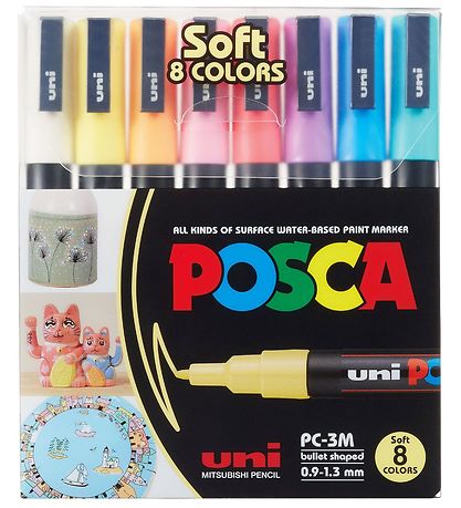 Posca Markers - PC-3M - 8 pcs - Muted Colours