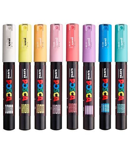 Posca Markers - PC-1 m - 8 pcs - Subdued Colours Posca Markers - PC-1 m - 8 pcs - Subdued Colours