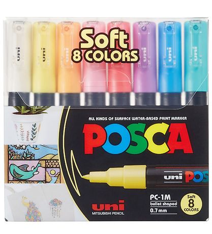 Posca Markers - PC-1 m - 8 pcs - Subdued Colours Posca Markers - PC-1 m - 8 pcs - Subdued Colours