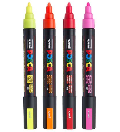 Posca Tuschpennor - PC-5M - 4 st. - Neon