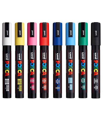 Posca Markers - PC-5M - 8 pcs - Multicolour Posca Markers - PC-5M - 8 pcs - Multicolour