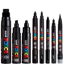 Marqueurs Magiques Posca - 8 Tailles de pointe - Noir Marqueurs Magiques Posca - 8 Tailles de pointe - Noir