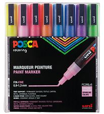 Posca Markers - PC-3ML - 8 pcs - Multicolour w. Glitter Posca Markers - PC-3ML - 8 pcs - Multicolour w. Glitter