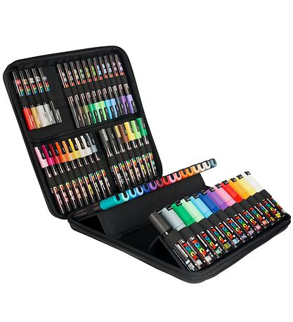 Posca Tússlitir M. Koffort - 60 Stk. - Marglitað