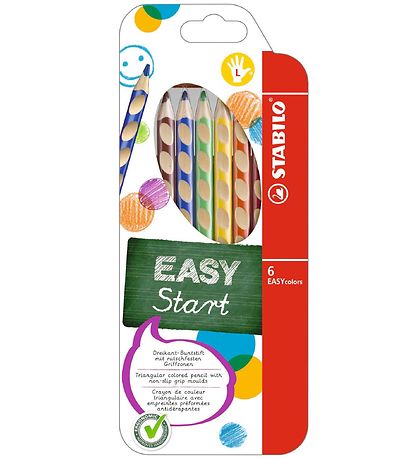 Stabilo Buntstifte - EasyColors - Links - 6 st. - Mehrfarbig