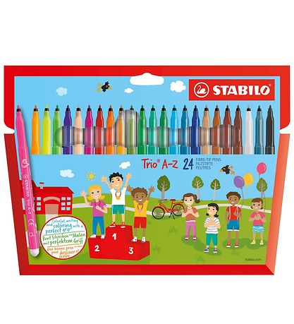 Stabilo Markers - Trio A-Z - 24 pcs - Multicolour Stabilo Markers - Trio A-Z - 24 pcs - Multicolour