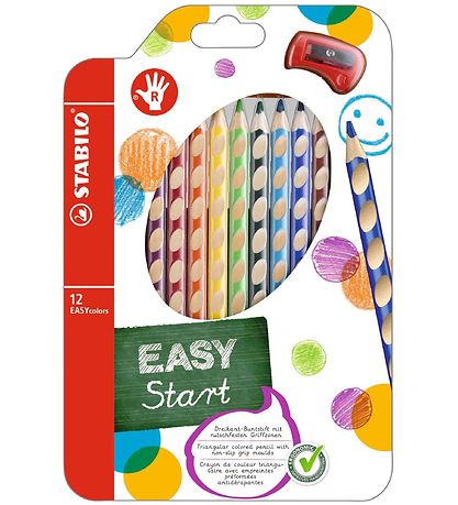 Stabilo Kleurpotloden - EasyColors - Rechts - 12 st. - Meerkleur Stabilo Kleurpotloden - EasyColors - Rechts - 12 st. - Meerkleur