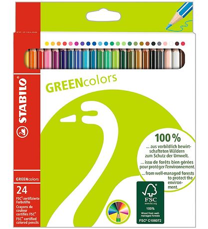 Stabilo Colouring Pencils - GreenColors - 24 pcs - Multicolour Stabilo Colouring Pencils - GreenColors - 24 pcs - Multicolour