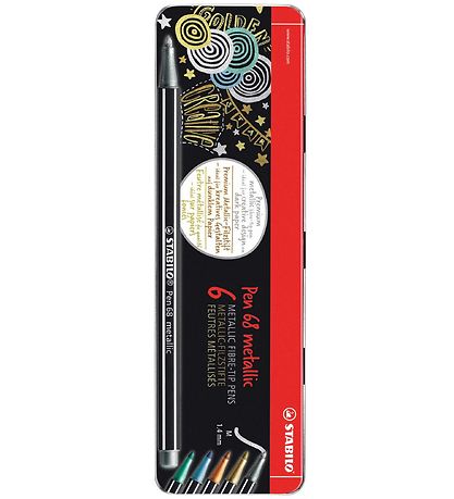 Marqueurs Magiques Stabilo - Pen 68 - 6 pces - Métallique av. Et Marqueurs Magiques Stabilo - Pen 68 - 6 pces - Métallique av. Et