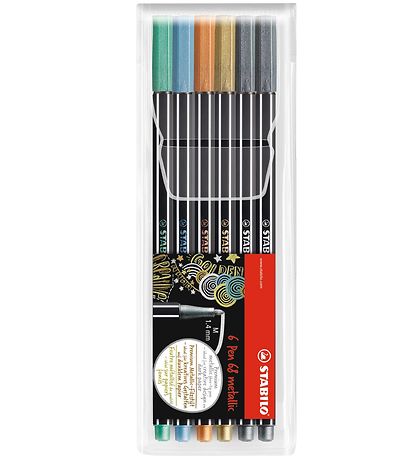 Stabilo Markers - Pen 68 - 6 stk. - Metallic Stabilo Markers - Pen 68 - 6 stk. - Metallic