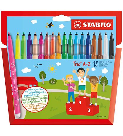 Marqueurs Magiques Stabilo - Trio A-Z - 18 pces - Multicolore Marqueurs Magiques Stabilo - Trio A-Z - 18 pces - Multicolore