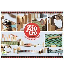 Djeco Ball Track - 48 pcs. - Zig & Go Track - Wood Djeco Ball Track - 48 pcs. - Zig & Go Track - Wood