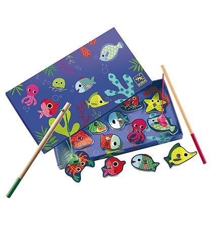 Djeco Fishing Game - Magnetic - Coloured Fish Djeco Fishing Game - Magnetic - Coloured Fish