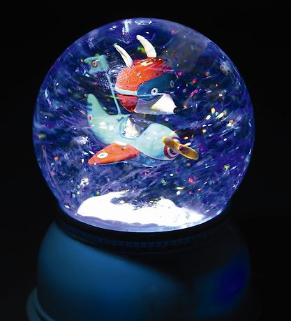 Djeco Schneekugel m. Licht - 14 cm - Blau m. Flug