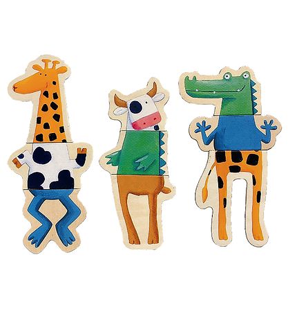 Djeco Magnets - 24 pcs - Wood - Crazy Djeco Magnets - 24 pcs - Wood - Crazy