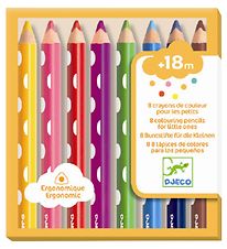Crayons de couleur Djeco - Court - 8 pces - Multicolore Crayons de couleur Djeco - Court - 8 pces - Multicolore