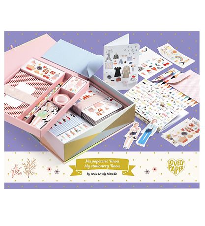 Djeco Stationery - 34 pcs. - Tinou Djeco Stationery - 34 pcs. - Tinou
