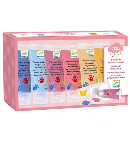 Djeco Finger Paint - 6 pcs. - Pastel Colours Djeco Finger Paint - 6 pcs. - Pastel Colours