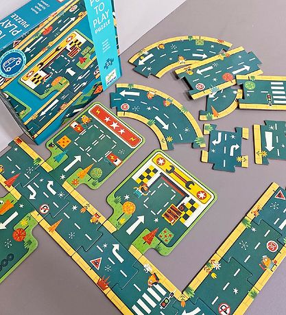 Djeco 자동차 트랙 - 21개 - 직소 퍼즐 Djeco 자동차 트랙 - 21개 - 직소 퍼즐