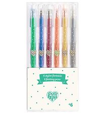 Djeco Pens - Gel - 6 pcs. - Glitter Djeco Pens - Gel - 6 pcs. - Glitter