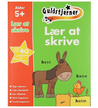 Karrusel Forlag Activity Book - Gold Stars - Learn To Write - D
