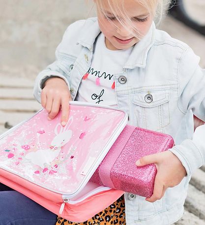 A Little Lovely Company Lunchbox - Pink Glitter A Little Lovely Company Lunchbox - Pink Glitter